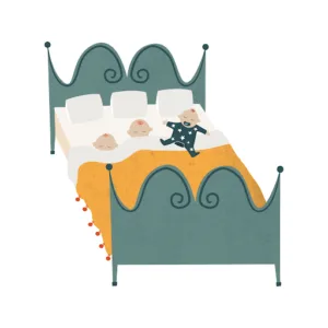 Cute baby chilling on the bed